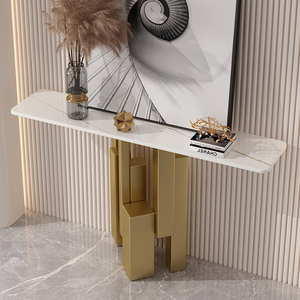 Tavoli Console di Design Nordico per <span class=keywords><strong>Ingresso</strong></span> e Soggiorno, <span class=keywords><strong>Mobile</strong></span> Decorativo Espositivo, Tavolo d'<span class=keywords><strong>Angolo</strong></span> - Product Image 2