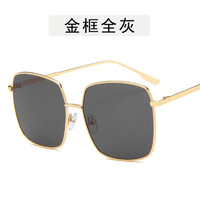 Nouveau gros mode lunettes de soleil femme boîte lunettes de soleil pour grande boîte montrer mince rond quatre lunettes carrées homme
