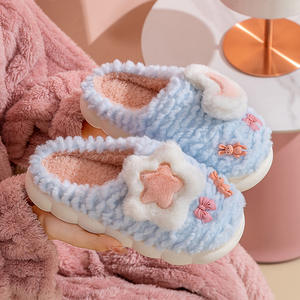 Chaussons d'intérieur d'été pour femmes, chauds, en peluche, à semelle épaisse antidérapante, chaussures d'hiver moelleuses - Product Image 3