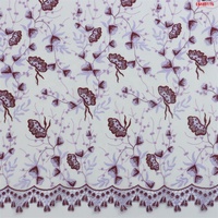 Tissu T-win 100% polyester, dentelle tendance, broderie plate, perles, paillettes, perles colorées, motif floral, matière pour robe, usine