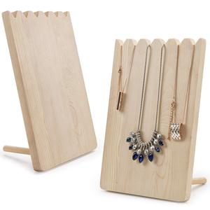 Pine Necklace <b>Display</b> Stand Wood Jewelry Rack For Store <b>Display</b> <b>Cases</b> Ornaments - Product Image 2