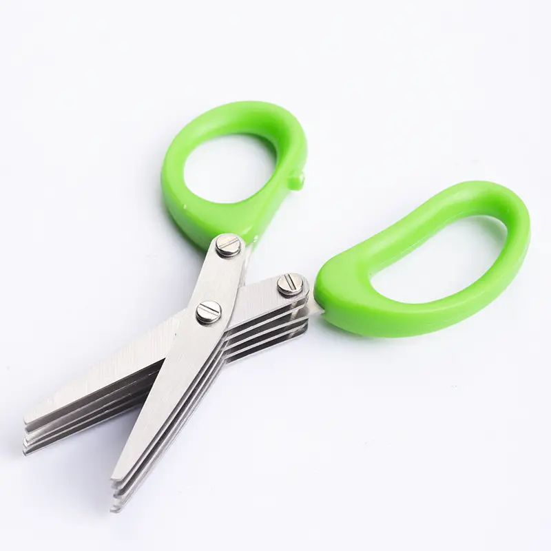 Cooking Tools Multi-functional Stainless Steel Kitchen Scissors 3/5 Layers Scallion Cut Herb Spices Scissors