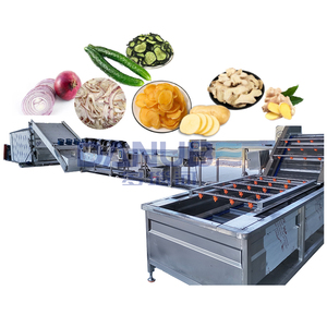 Ligne de traitement pour le lavage, la découpe et le séchage des légumes, machine à sécher les chips de pommes de terre, concombres, oignons et gingembre - Product Image 1