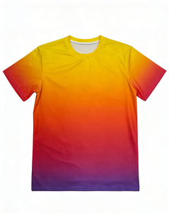 T-shirts de sport décontractés à manches courtes, respirants, anti-transpiration, séchage rapide, extensibles, 100g, dégradé, pour la course et le fitness - Product Image 4