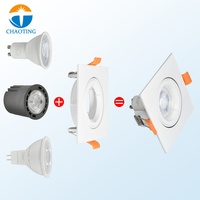 Foco Empotrable de Techo de Alta Calidad con Ángulo Ajustable Marco para Foco GU10 Redondo o Cuadrado Downlight LED de Techo