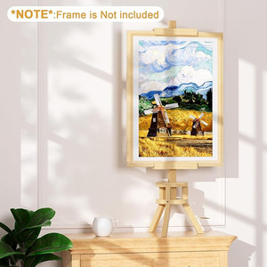 Caballete de madera ajustable para exhibición de pinturas y dibujo al aire libre, caballete de escritorio de estilo sencillo - Product Image 2