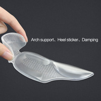 Semelles intérieures en gel de silicone professionnelles pour talons hauts, soutien de la voûte plantaire, prévention des pieds plats