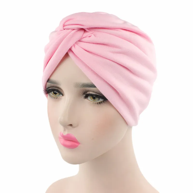 Hotsale Stretchy Hoofd Wrap Cover India Beanie Twist Stropdas Tulband Pet Tulband Hoed Voor Dames