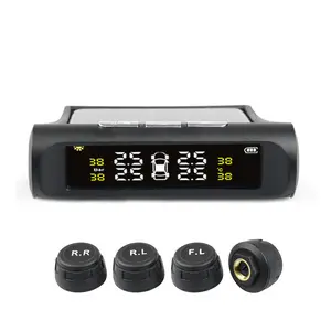 Car tire pressure monitor system TPMS Tyre Pressure Monitoring Solar Power Digital LCD Display Auto Security Alarm Systems Tyre