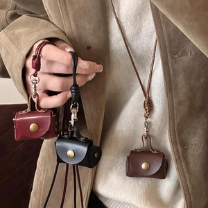 Ins Schattige Mini Luipaard Compact Lederen Portemonnee Hals Opknoping Ketting Lange Trui Ketting Lange Opbergtas Accessoire - Product Image 5