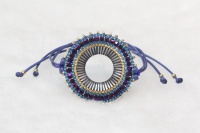 Bracelet vintage classique de style ethnique d'Asie occidentale, grand cercle, résine, perles de riz Miyuki, tissé à la main, personnalisable