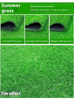 Gazon artificiel 40 mm 20 mm haute simulation double hauteur de pile, résistant à l'eau, aux UV, écologique, durable pour le sport et le jardin