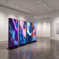 Écran d'affichage LED mobile VISLAT, écran LED portable sur pied pour la publicité commerciale et les événements