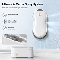 Robot nettoyeur de vitres SATUO T30 Pro Premium, nettoyeur de vitres intelligent, aspiration puissante de 5500 Pa, système de nettoyage à double rotation