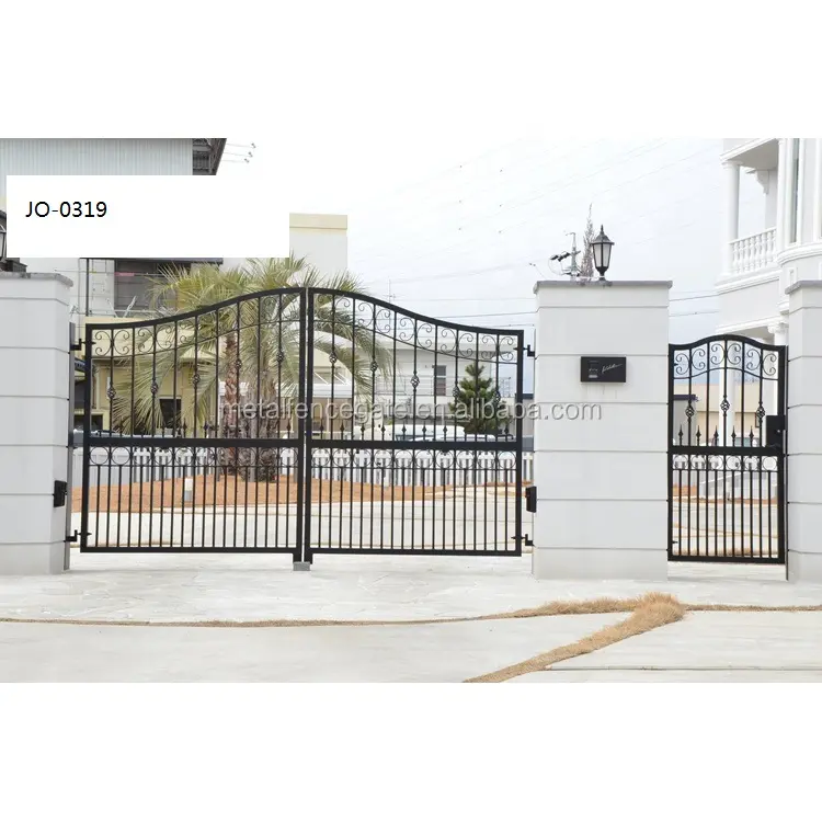 Sustainable Easily Assembled Luxury Entry Simple High Quality New Home Metal Iron Compound Wall Gate Design Garden Fence