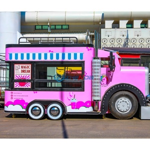 Food Cart for Sale Mobile Fruit and Drink Vending <b>Trailer</b> Mobile Food Cart with Refrigerator - Product Image 3