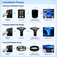 Pabrik Modul LED Fleksibel Luar Ruangan P2.5 Grosir, Resolusi Tinggi 3840Hz, Layar Tampilan Kustom Magnetik Depan, IP65