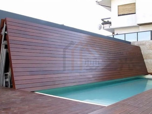 Cubierta de piscina de spa de acero inoxidable decorativa automática para el hogar con cubierta de piso móvil - Product Image 5