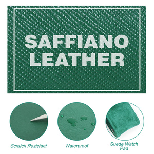 Tùy Chỉnh Người Đàn Ông Sang Trọng Của 1-8 Khe Cắm Saffiano Da Đồng Hồ Du Lịch Cuộn Trường Hợp Với Logo Dập Nổi Cá Nhân Hộp Đồng Hồ - Product Image 6