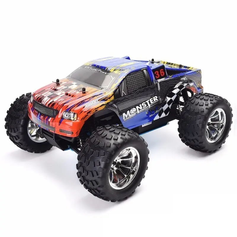 Monster Truck Hsp 94188 1:10 4WD Nitro Gas Aangedreven Monster Truck Rack Spoor Rc Auto Rtr Off Road Truggy 94108