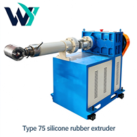 Machine d'extrusion de caoutchouc silicone de type 75 pour profilés et tuyaux en silicone de porte/fenêtre avec contrôle de vitesse à fréquence variable