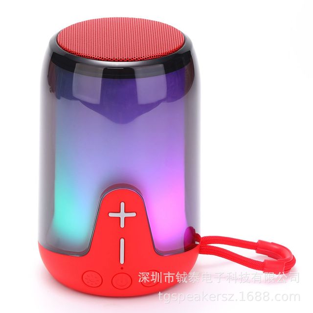 TG652 Bluetooth 5.3 Portable Speaker Outdoor Wireless RGB Color Changing Ambient Light Plastic Subwoofer