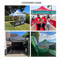 Tentes de fête pliantes professionnelles personnalisables, auvent de gazebo à cadre en alliage d'aluminium étanche de haute qualité pour les expositions intérieures