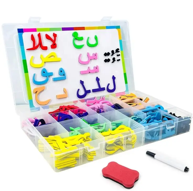378 ชิ้นขนาดใหญ่ที่มีสีสัน EVA โฟมตัวอักษรภาษาอาหรับตัวเลขการศึกษา ABC ของขวัญเกมสะกดคําอาหรับของเล่นสอนเด็ก