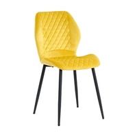Chaises de salle à manger en tissu velours bleu, vente en gros, usine personnalisée, café, métal, Restaurant, meubles de salle à manger modernes