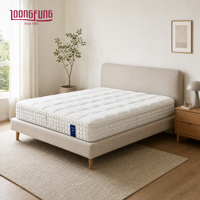 Matelas hybride LOONGFUNG personnalisé à ressorts ensachés sans perturbation avec mousse à mémoire de forme au gel rafraîchissant, livré en boîte, tailles Queen et King