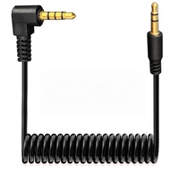 Câble audio AUX 3,5 mm mâle-mâle, câble enroulé de 1 m, câble stéréo rétractable, prise à angle droit