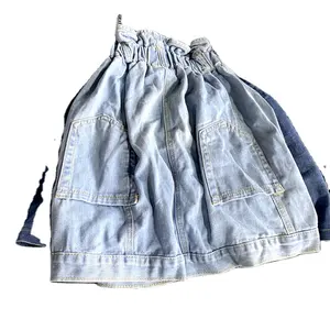 Mix size mix color used jean denim skirt in 45kg bales