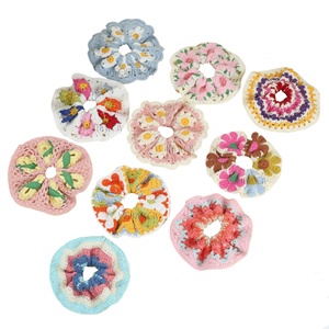 Nuevo Vintage hecho a mano pequeña flor elástica pelo Scrunchies <span class=keywords><strong>para</strong></span> mujer chica dulce Floral ganchillo cuerda <span class=keywords><strong>cabeza</strong></span> lazos accesorios <span class=keywords><strong>para</strong></span> el cabello - Product Image 1