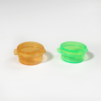 1ml 3ml 5ml 10ml Bocaux à couvercle rabattable en plastique transparents personnalisés avec couvercles à charnière pour voyage