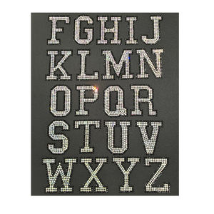 Letras Termoadhesivas <span class=keywords><strong>de</strong></span> 2.5 Pulgadas con Pedrería, 2 <span class=keywords><strong>Colores</strong></span>, Estilo Universitario, Listas para Planchar - Product Image 2