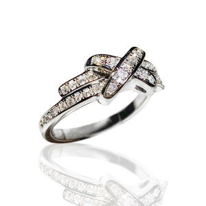 Anello Geometrico Q722 con Micro Pavé di Zirconia Cubica Creata in Laboratorio, Gioiello Unisex alla Moda, Idea Regalo - Product Image 5