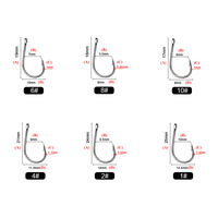 NOUVEAU Lot de 50 hameçons en acier à haute teneur en carbone pour la pêche en eau douce, hameçons pour carpes, brochets et autres poissons, équipement de pêche terminal