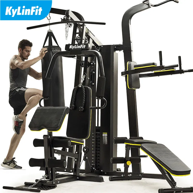 Kylinfit полный Фитнес упражнения мульти Станции Домашний Тренажерный Зал 3 станции мульти тренажерный зал с системой полуавтоматического управления