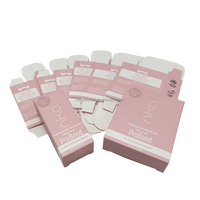 Maßgefertigte Faltschachtel mit Einsteckverschluss Rosa Bedruckte Kartonverpackung für Nagelkunst-Zubehör