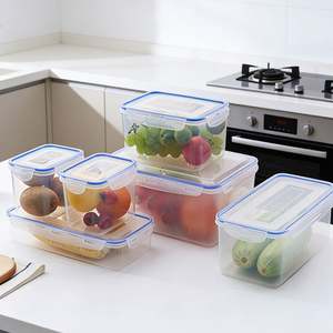 PP Refrigerator <b>Storage</b> <b>Box</b> with Lock Lids Reusable Snack Salad Fruit Vegetable Containers for Pantry and Kitchen Organization - Product Image 4
