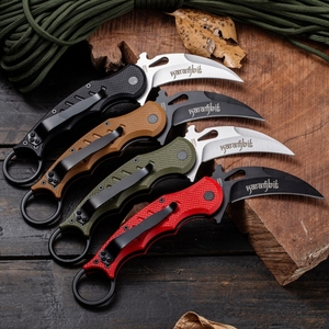 Cuchillo Plegable de Práctica y Entrenamiento para Camping, Modelo G10 Handle Fox Karambit Claw Knife, Venta al Por Mayor OEM - Product Image 3