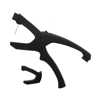 Étiquettes Z à chargement facile Pince à étiquettes d'oreille pour bétail Métal et plastique Équipement d'élevage noir
