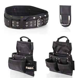 Ceinture porte-outils robuste en toile pour électricien et <span class=keywords><strong>charpentier</strong></span>, sac à clous épaissi, multi-poches, pour autres outils à main, ceinture porte-outils de construction - Product Image 5
