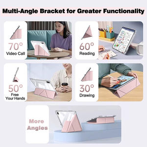 Y-Falt PU-Hülle für Xiaomi Redmi Pad <span class=keywords><strong>2</strong></span> 11 Zoll 2025 mit Stifthalter Stoßfeste Transparente Acryl-Abdeckung 6-in-1 Y-förmiger Dreifach-Ständer - Product Image 4