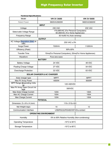 Inversor SOLAR híbrido MPPT de 5,6 kW, WIFI, energía fuera de la red - Product Image 6