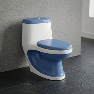 Inodoro de Cerámica de Una Pieza con Sifón, Estilo Europeo, de Montaje en el Suelo, con Doble Descarga, para Baños de Lujo y Uso en Exteriores - Product Image 5