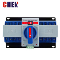 CHQ3R 4P 63A-125A Commutateur de transfert automatique de générateur à poignée bleue, inverseur de source d'alimentation, contrôleur ATS