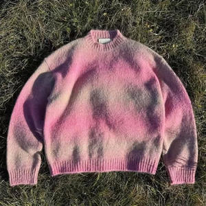 كنزة صوفية شتوية للرجال محبوكة بشكل مبهم من Y2K كنزة صوفية شتوية كبيرة الحجم أنيقة من الموهير كنزة صوفية للرجال - Product Image 4