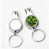 Porte-clés personnalisés, coupe-ongles, porte-clés en aluminium avec ouvre-bouteille, sublimation