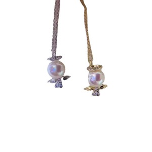 S925 <b>Silver</b> Pendant and <b>Angel</b> Style Jade <b>Necklace</b> with 8-9mm Round Beads DIY Pearl Accessories 30369 - Product Image 5